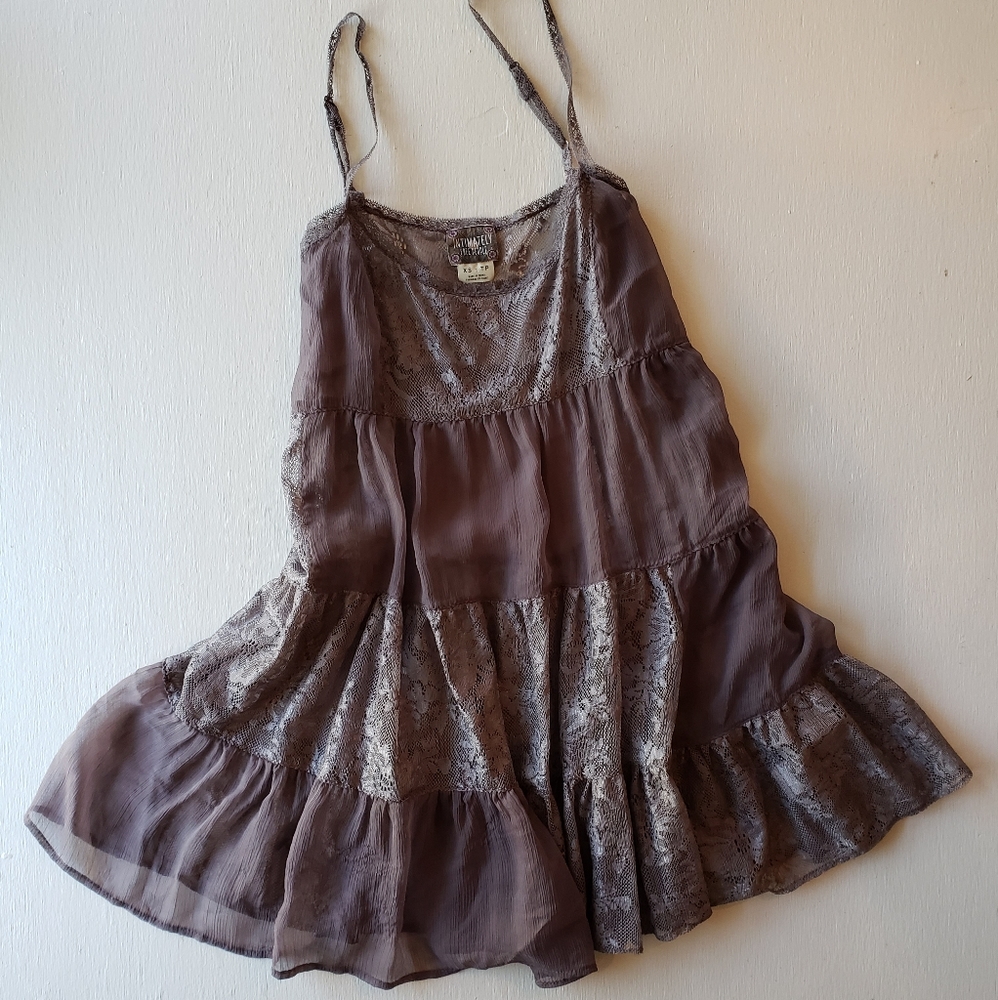 Intimately free people lace slip tunic dress